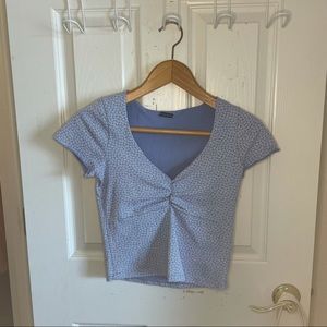 Brandy Melville John Galt blue floral gina top!